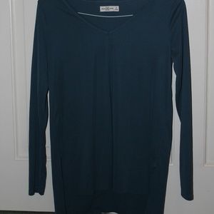 Abercrombie and Fitch Blue Long Sleeve V Neck